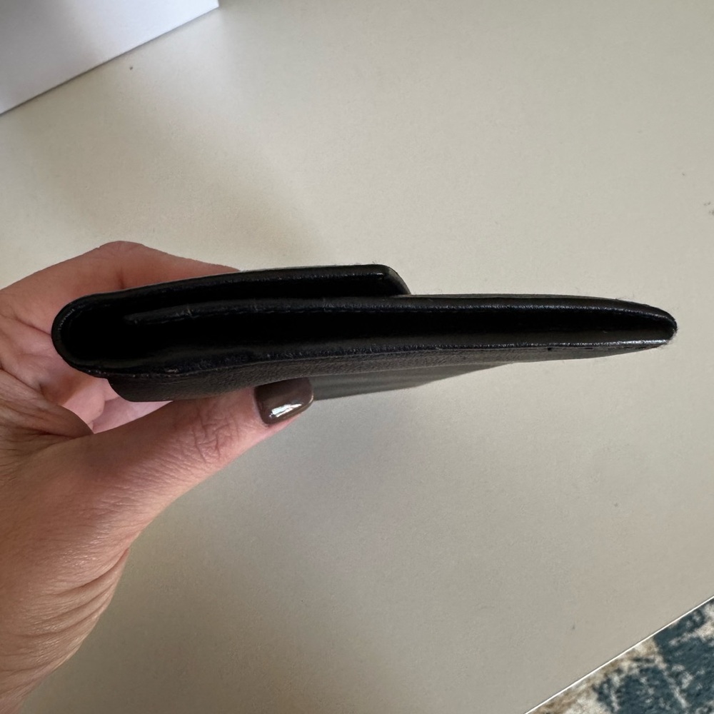 DIOR Black Leather Envelope Wallet - Picture 6 of 8